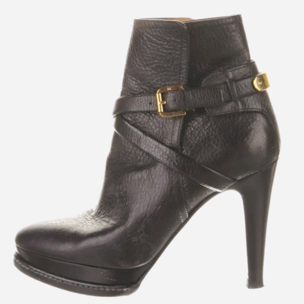 Ralph Lauren Collection Naima Black Heeled Boots